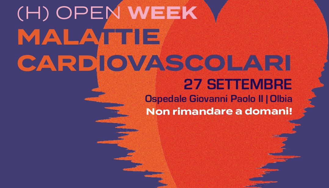 Open Week Malattie Cardiovascolari, prevenzione all’ospedale di Olbia