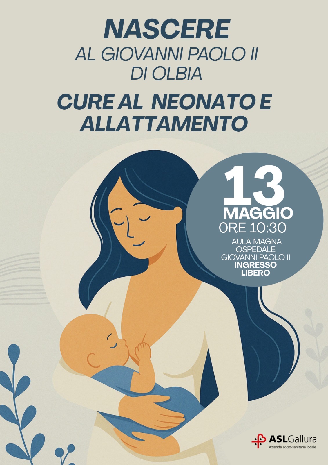 Cure al neonato e allattamento: incontro con le mamme il 13 maggio Cure al neonato e allattamento: incontro con le mamme il 13 maggio